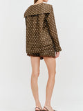 On The Spot Blouse in Brown
