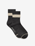 Kerry Plush Roll Top Sock in Charcoal/Sand Shell