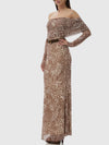 Thelma Dress in Taupe Animal
