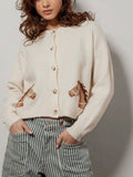 Horse-ing Around Cardi in Ivory