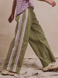 Street Scallops Track Pant in Sage & Lilac