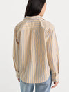 The Poplin Easy Shirt in Dune Stripe