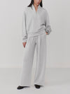 The Extra Wide Leg Pant 29.5 in Light Grey Marl