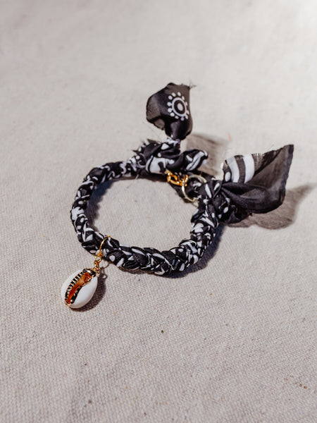 Bandana Charm Anklet in Black