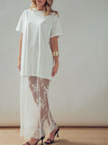 Play Me Your Mix Tape Dress in White