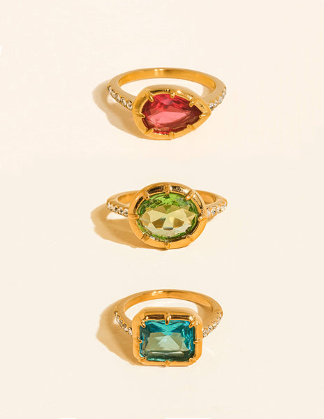 Verdet Gemstone Ring in Pink