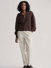 Reid Half Zip Knit in Coffee Bean