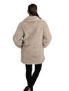 Victoria Faux Fur Coat in Taupe