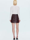 Abi Mini Skirt in Cabernet