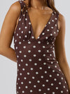 Doing Dots Maxi Dress in Brown