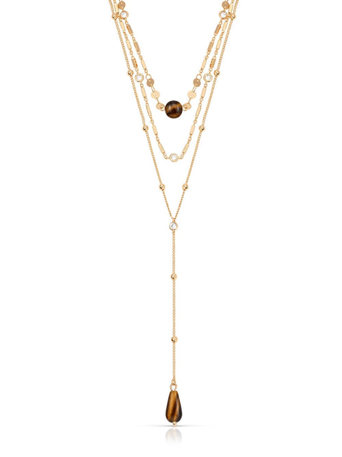 Forever Falling Tiger's Eye Lariat