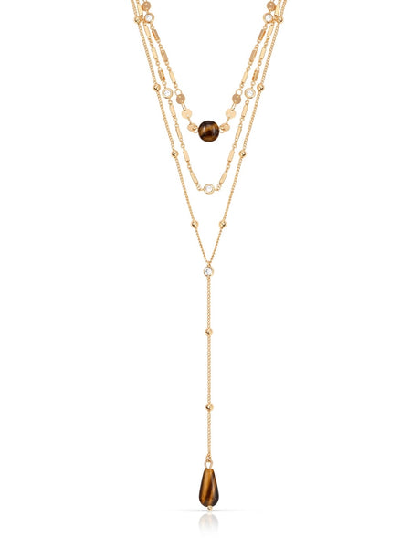 Forever Falling Tiger's Eye Lariat