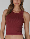 Vintage Vibes Tank in Ruby Wine