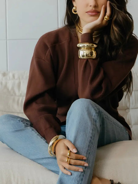 Blaise Statement Bangle in Gold