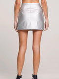 Asteria Mini Skirt in Silver