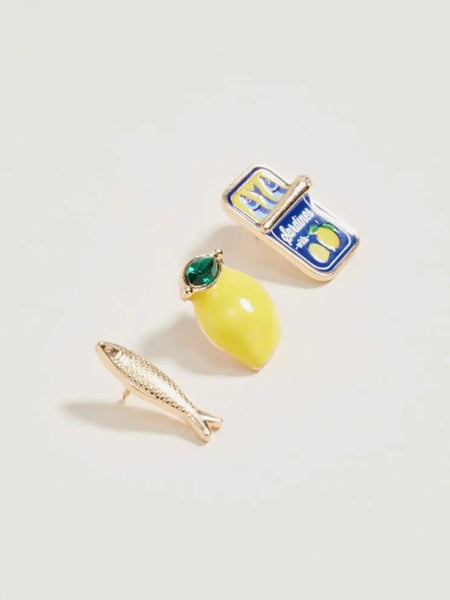 Sardines Brooch Pins Set