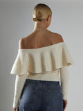 Dust Your Shoulders Off Knit in Cream