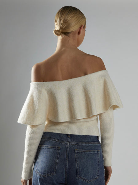 Dust Your Shoulders Off Knit in Cream