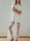Play Me Your Mix Tape Dress in White