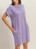 When's Tee Time Mini Dress in Dusty Purple