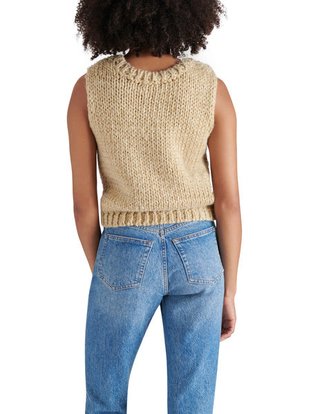 Eleny Sweater Vest in Dusty Taupe