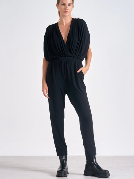 Take The Leap Jumpsuit in Black