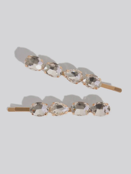 Holiday Gemstone Bobby Pins 2pc Set