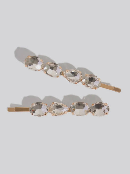 Holiday Gemstone Bobby Pins 2pc Set