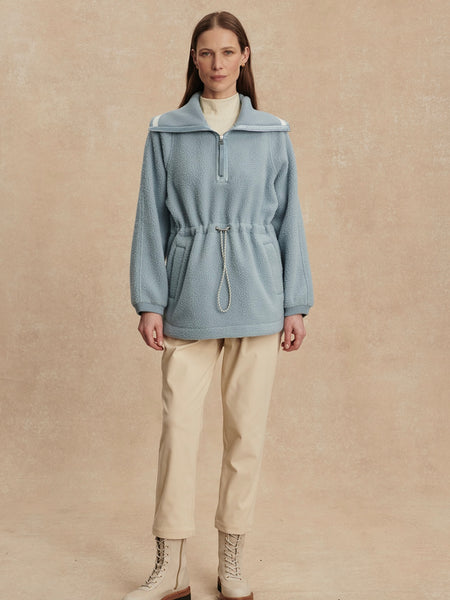 Ashby Half Zip Fleece in Ashley Blue