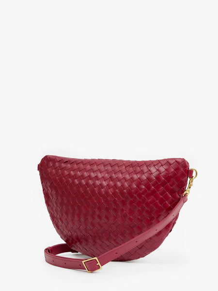 Grande Fanny in Garnet Medium Woven Diagonal