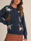 In the Doghouse Cardigan in Navy