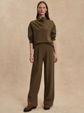 The Extra Wide Leg Pant 29.5 in Military Olive