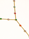 Chenove Beaded Y Necklace in Multi