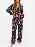 Classic PJ Set in Holiday Cocktails Silky
