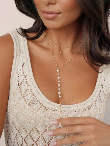 Coastal Pearl Lariat