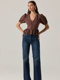 Arely Top in Brown
