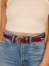 Marissa Belt in Burgundy & Gold