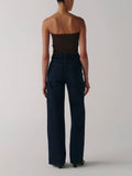 NCE Knit Wide Leg Jean in Long Gone