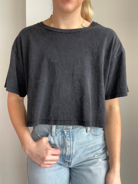 Cool, Casual, Cropped Tee in Black