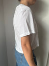 Out of the Boxy Crop Tee in White