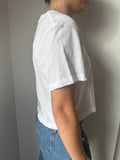 Out of the Boxy Crop Tee in White