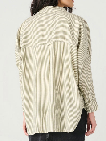 Olive You A Lot Stripe Top in Ivory