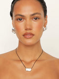 Pebble Necklace in Silver & Black