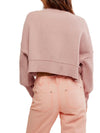 Easy Street Crop Pullover in Lost Petal