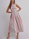 Under The Big Top Maxi Dress in Multi Stripe