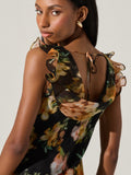Alinta Dress in Black Floral