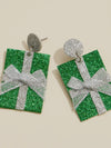 Present Earrings in Green