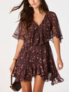 Lilah Dress in Eggplant Floral
