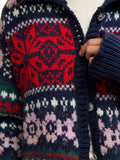 Snowdrift Cardigan in Festive Combo