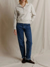 Zia Collared Henley in Oatmeal